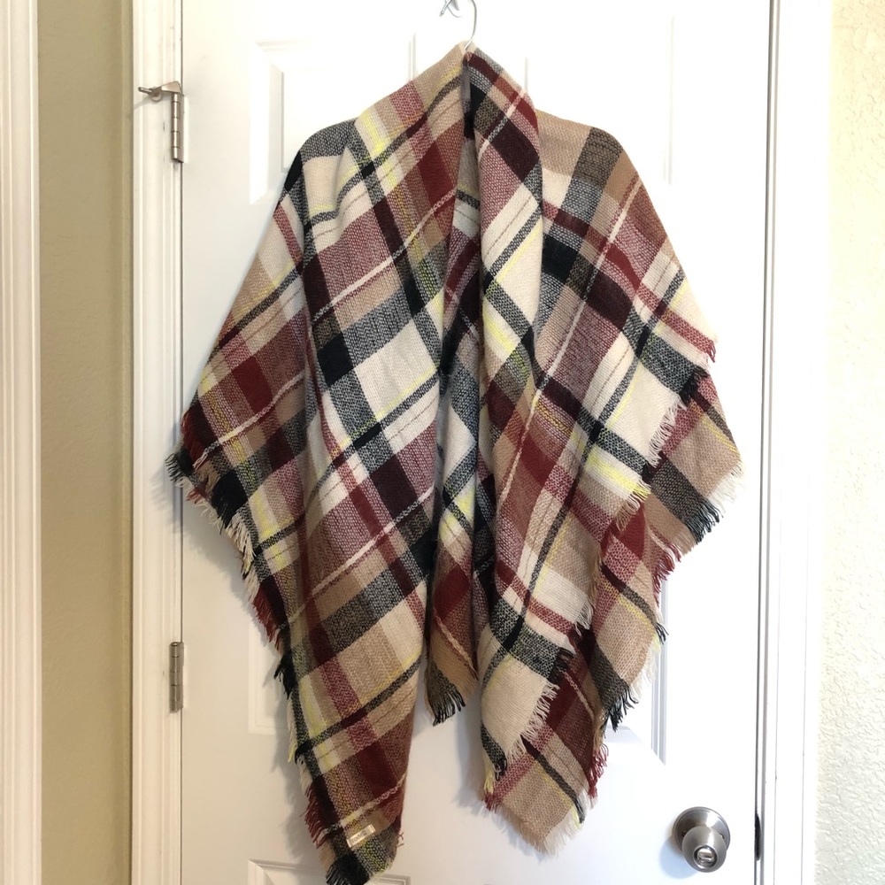 Plaid blanket scarf/wrap/shawl